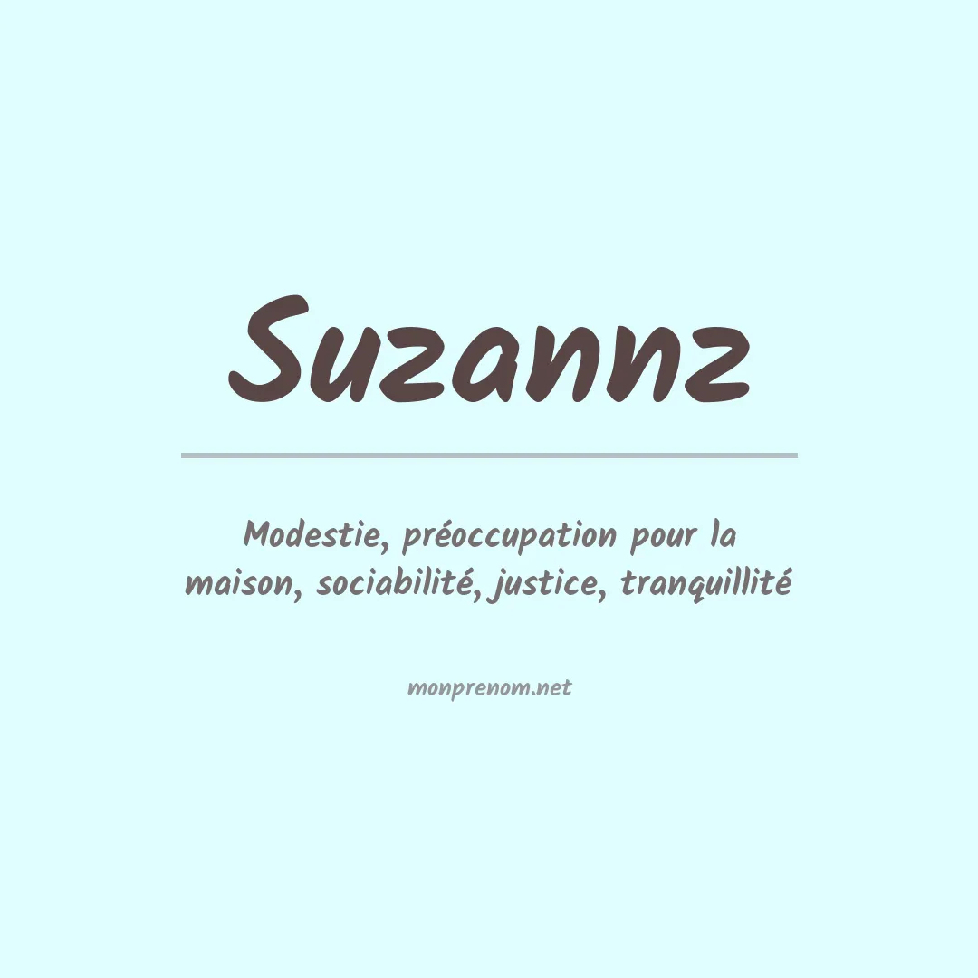 Signification du prénom Suzannz