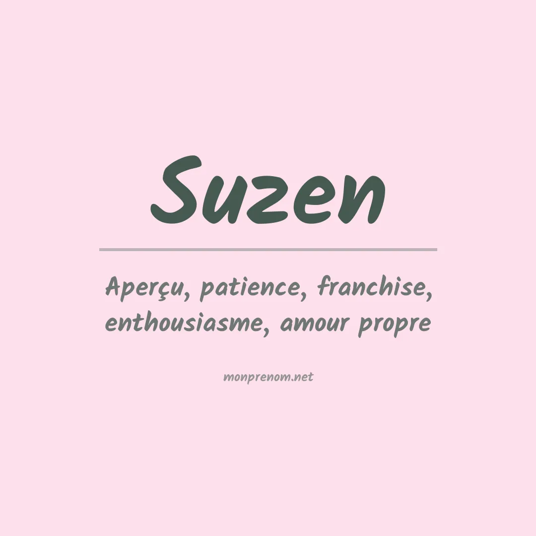 Signification du prénom Suzen