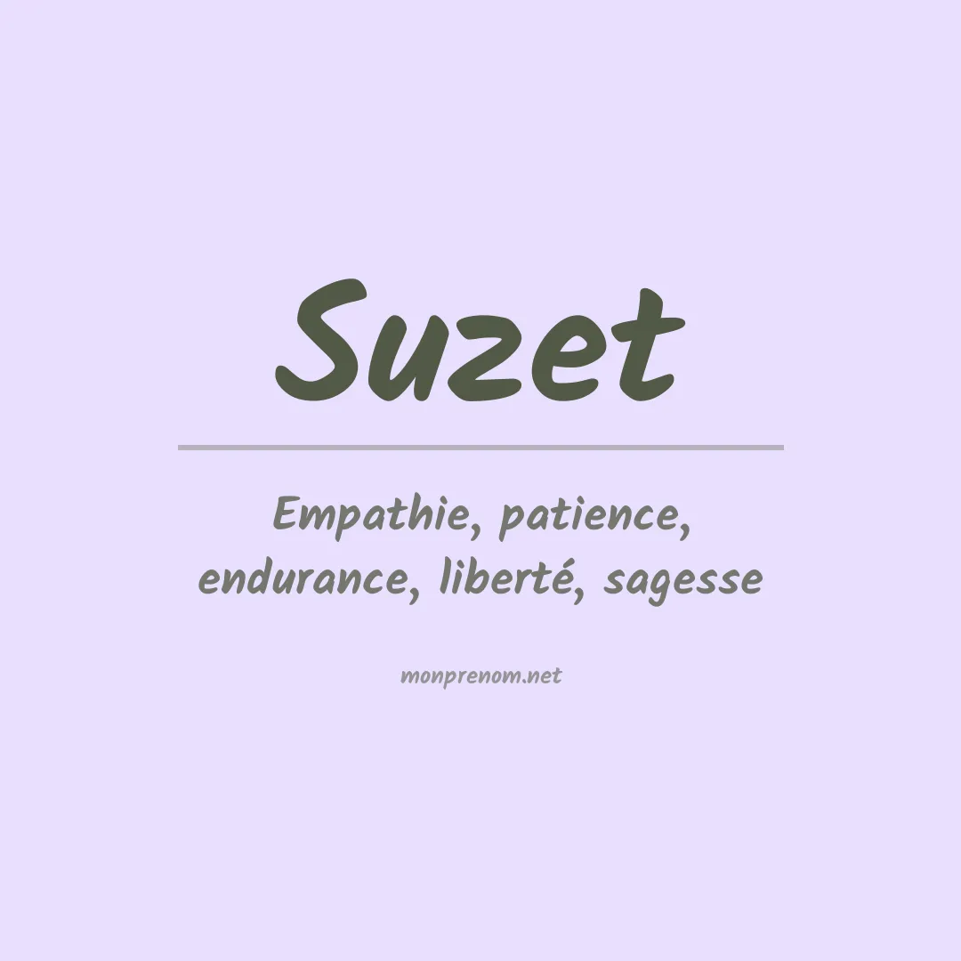 Signification du prénom Suzet
