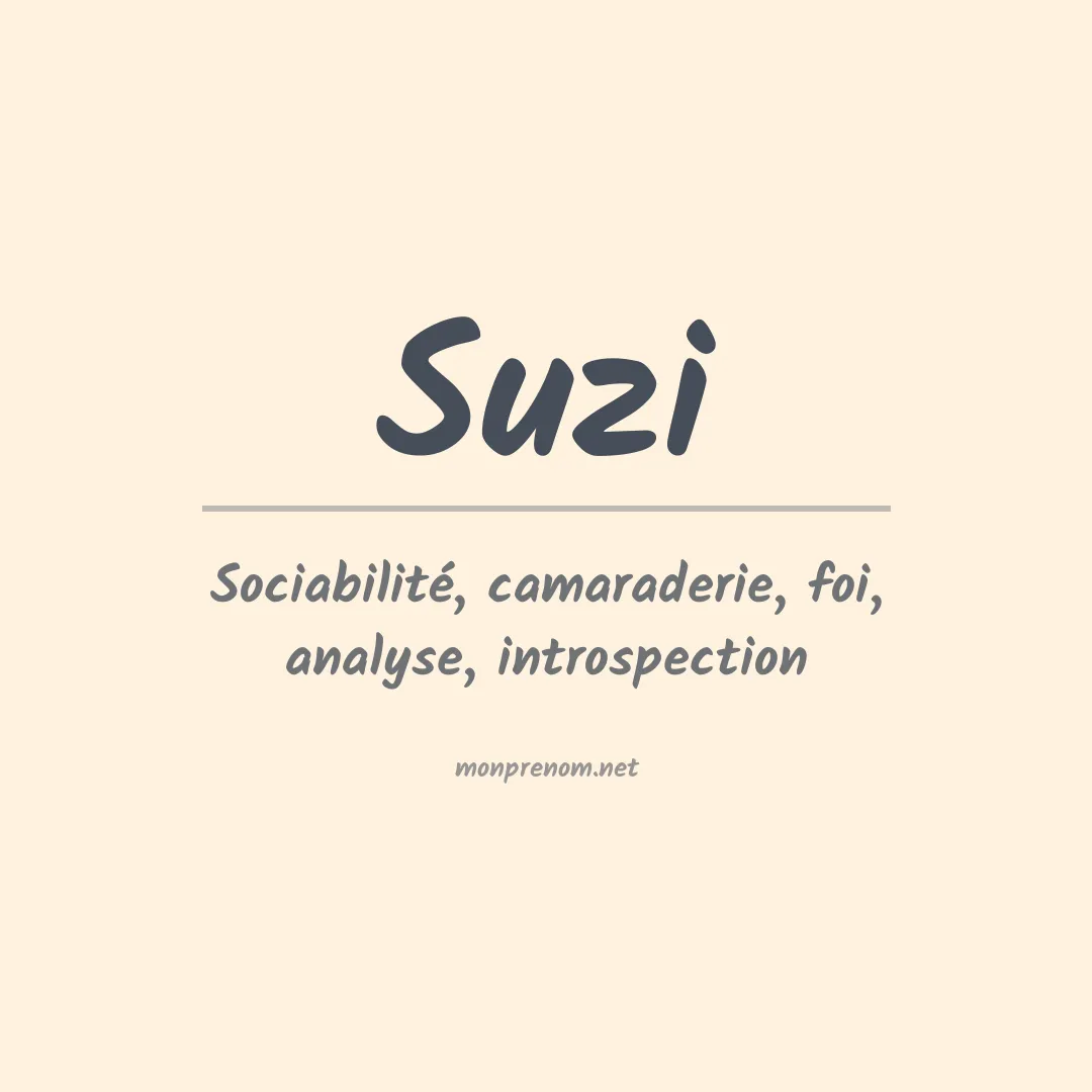 Prénom Suzi