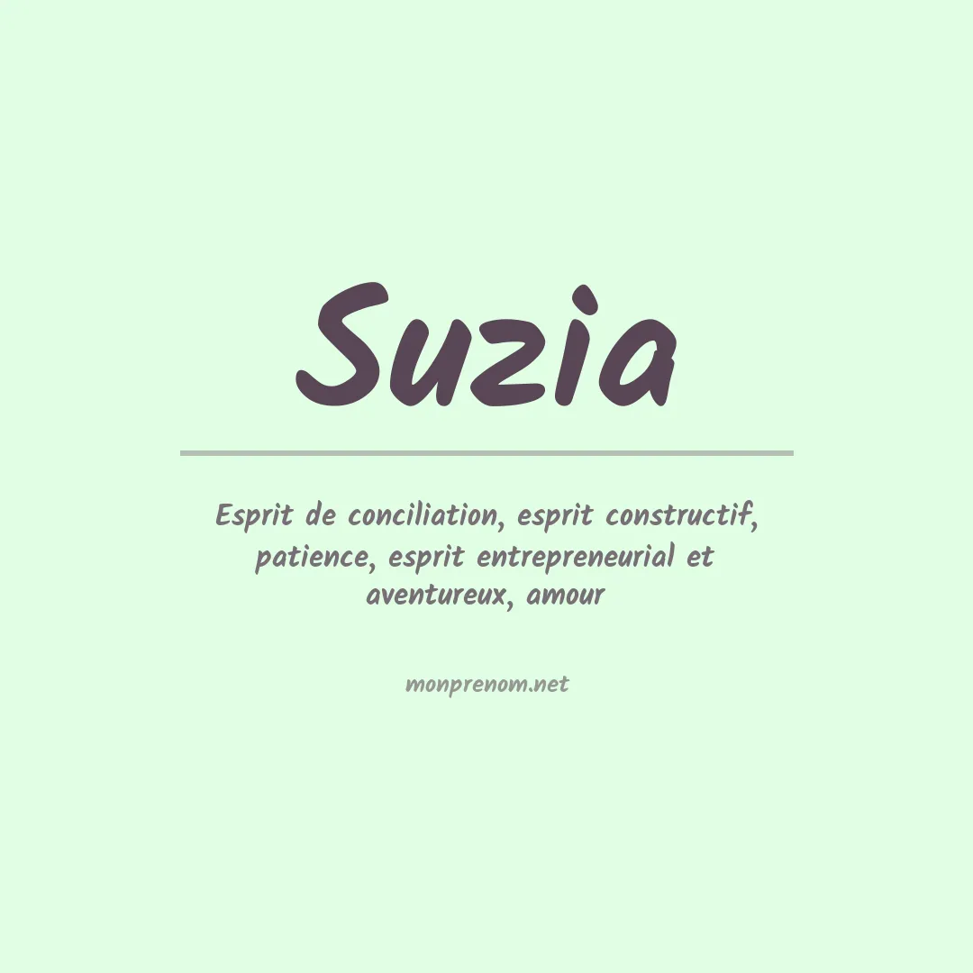 Signification du prénom Suzia
