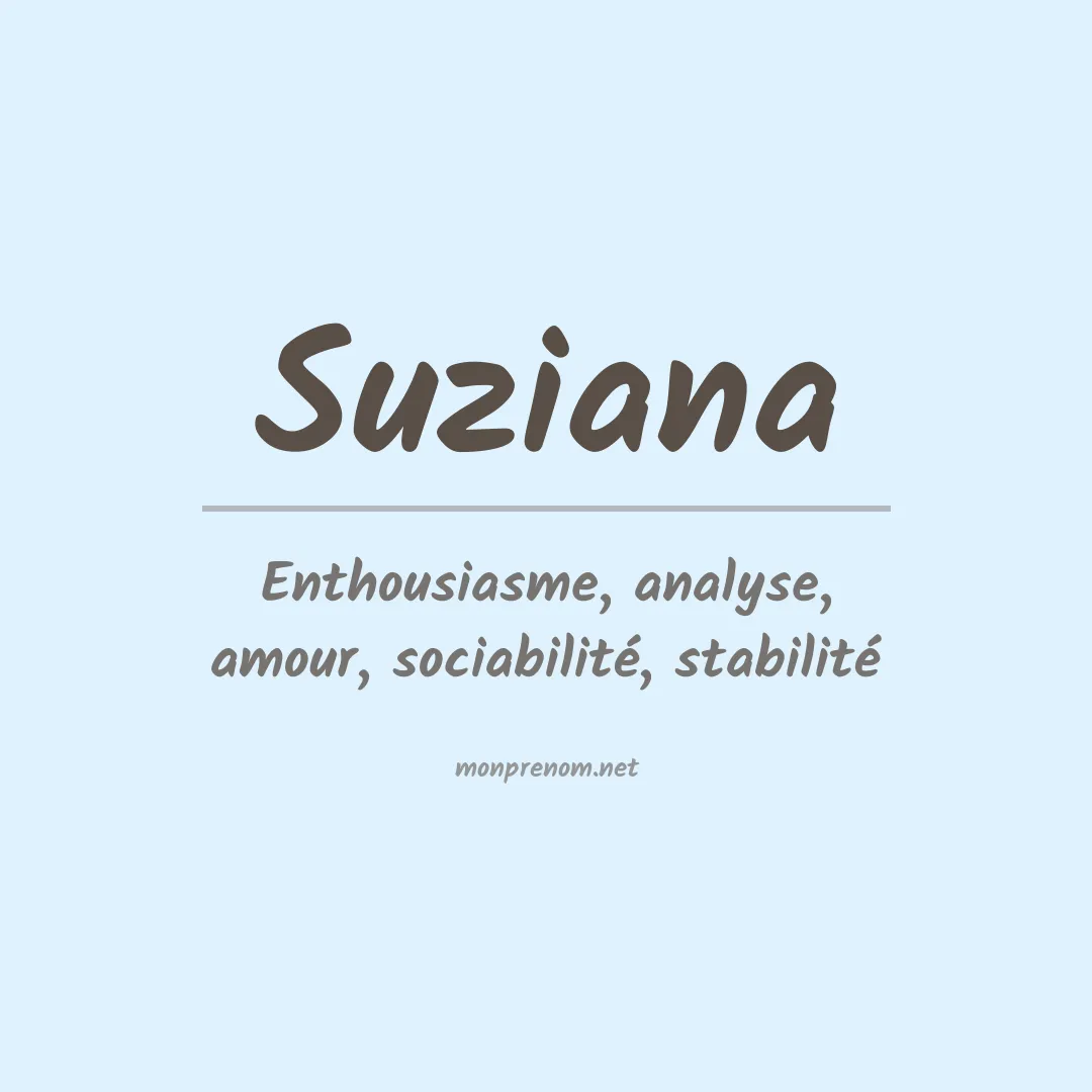Signification du prénom Suziana