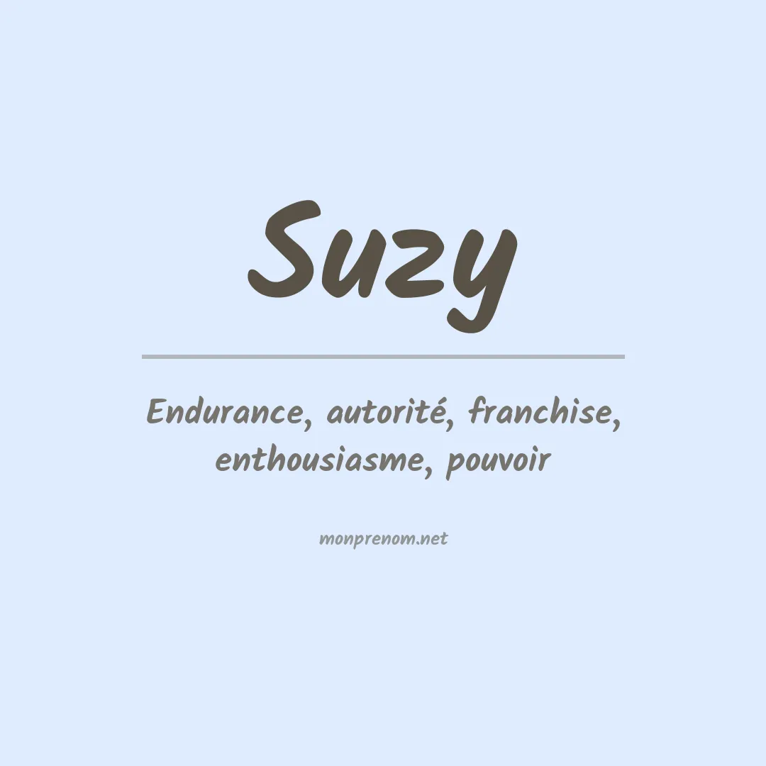 Signification du prénom Suzy