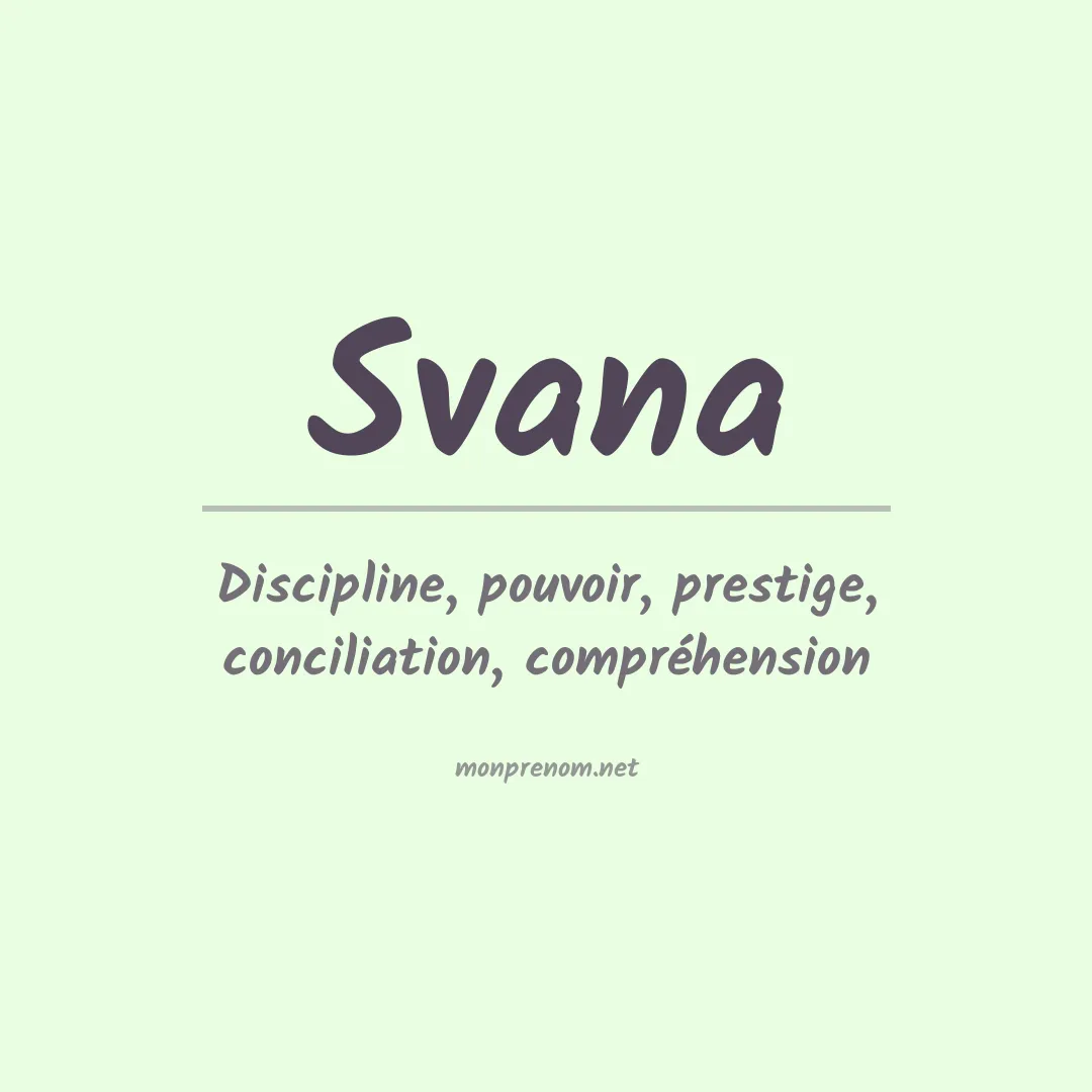 Signification du prénom Svana