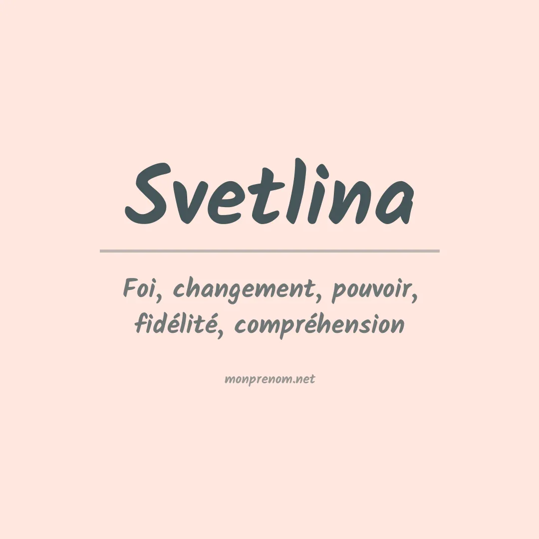 Prénom Svetlina