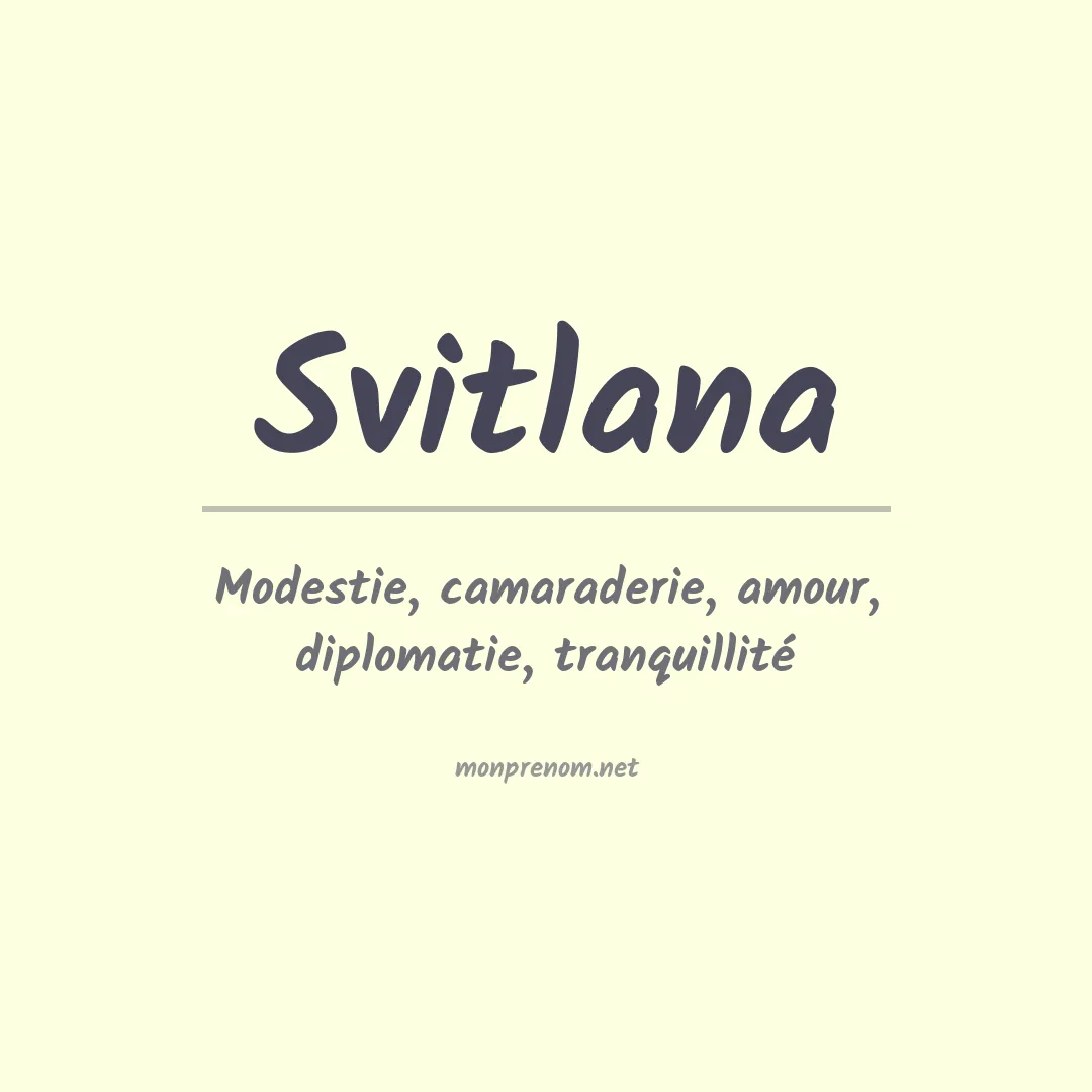 Prénom Svitlana