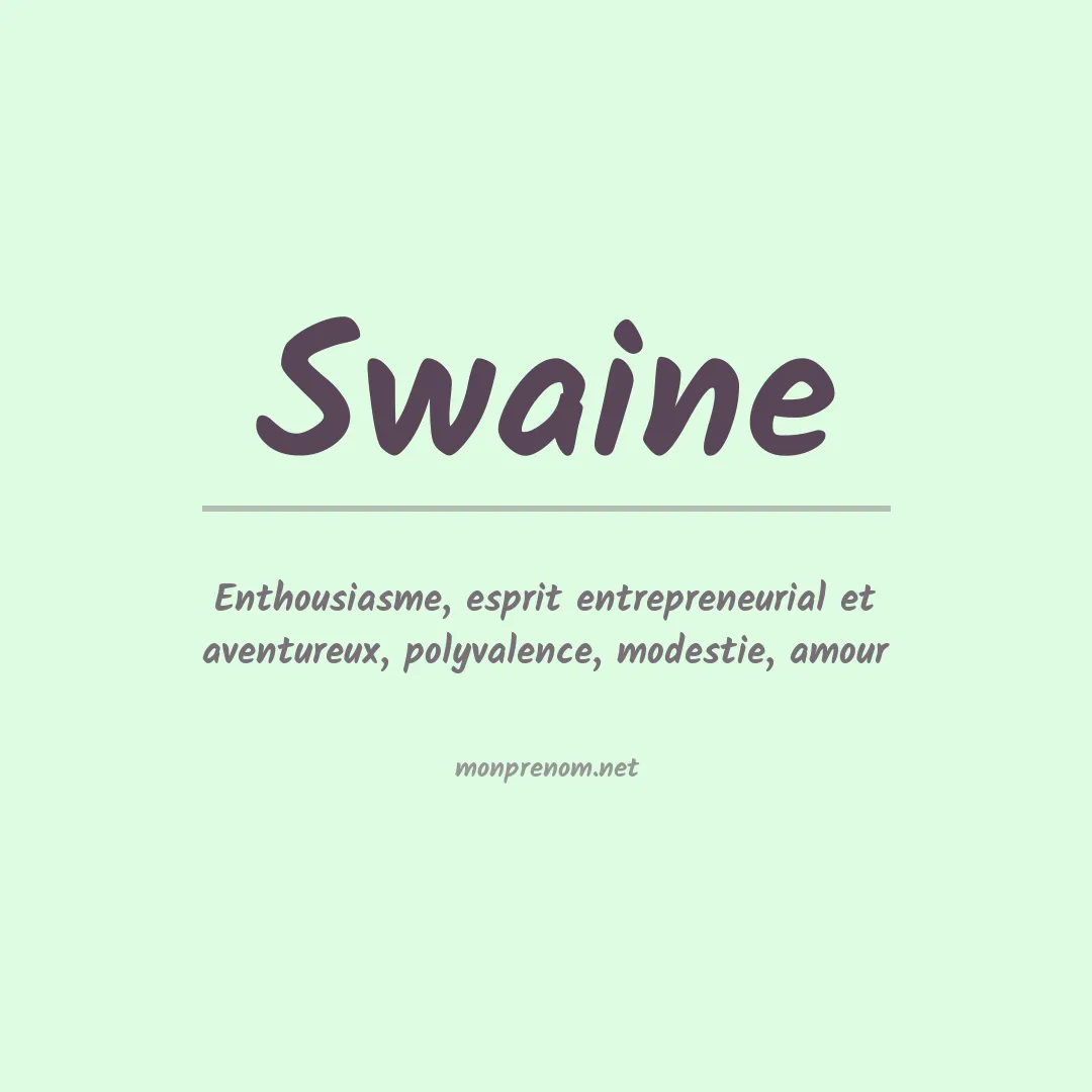 Prénom Swaine
