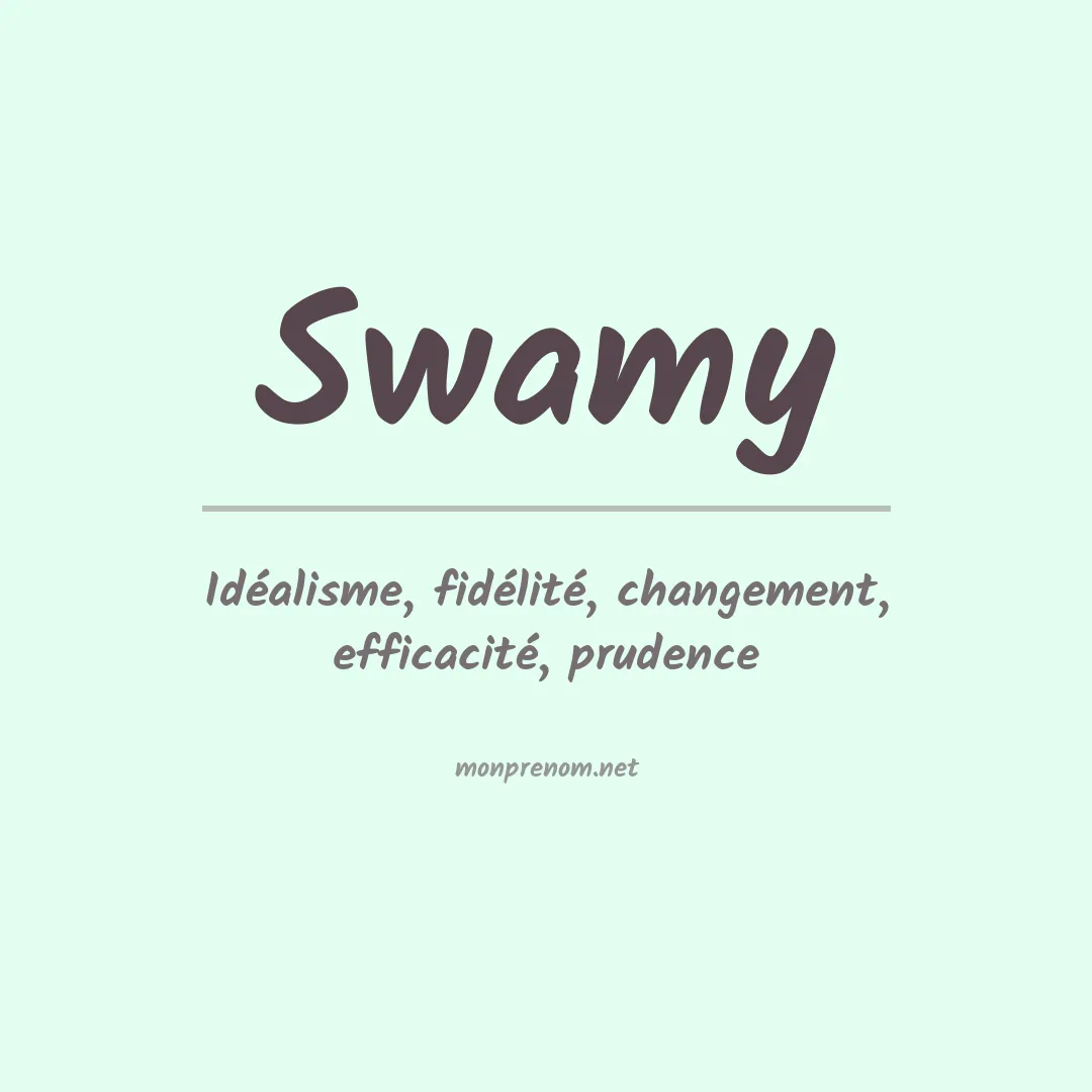 Prénom Swamy