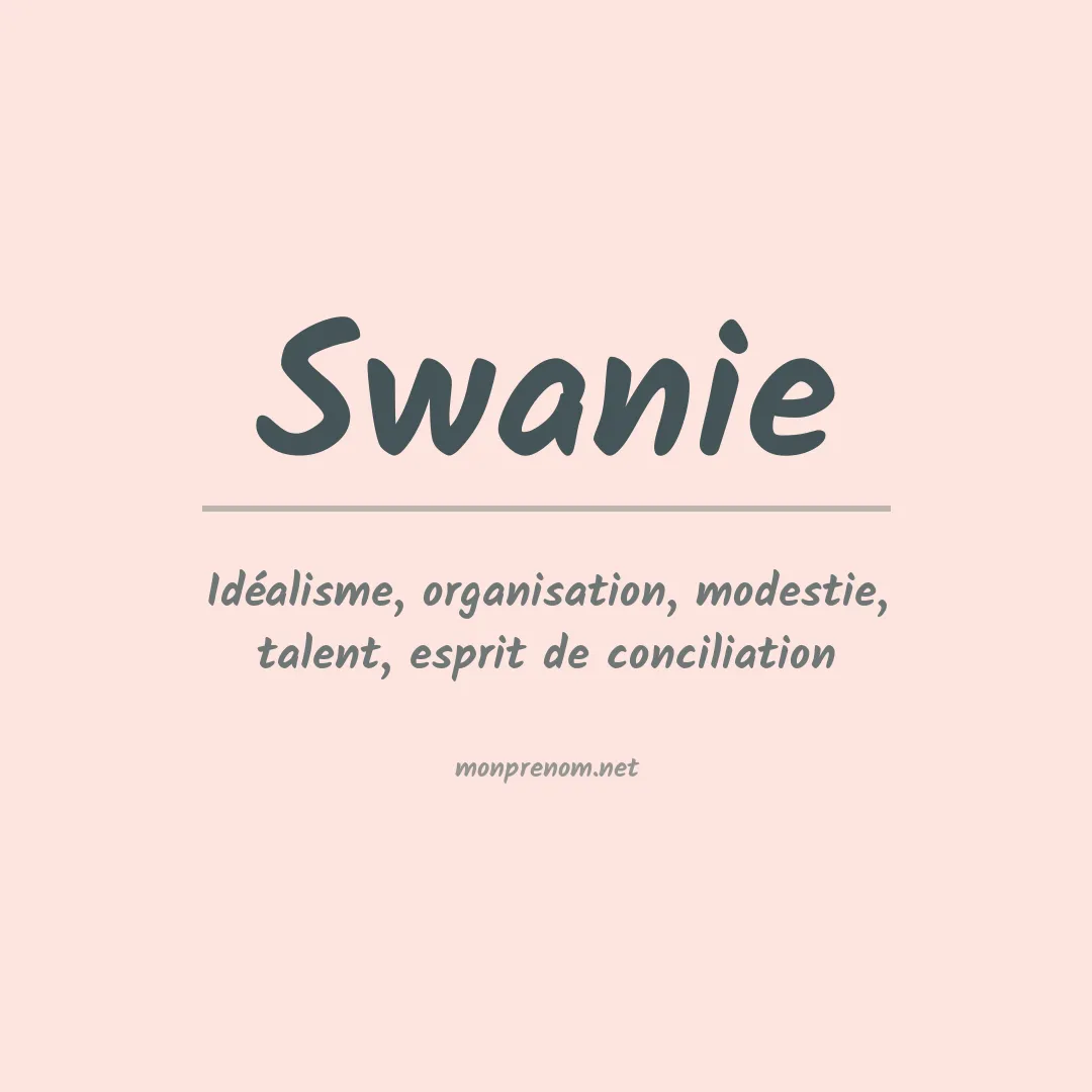 Signification du prénom Swanie