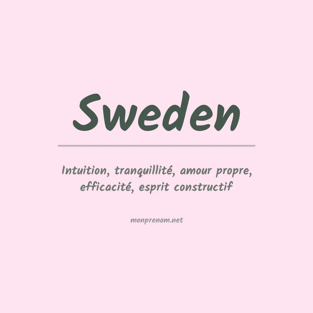 Signification du prénom Sweden