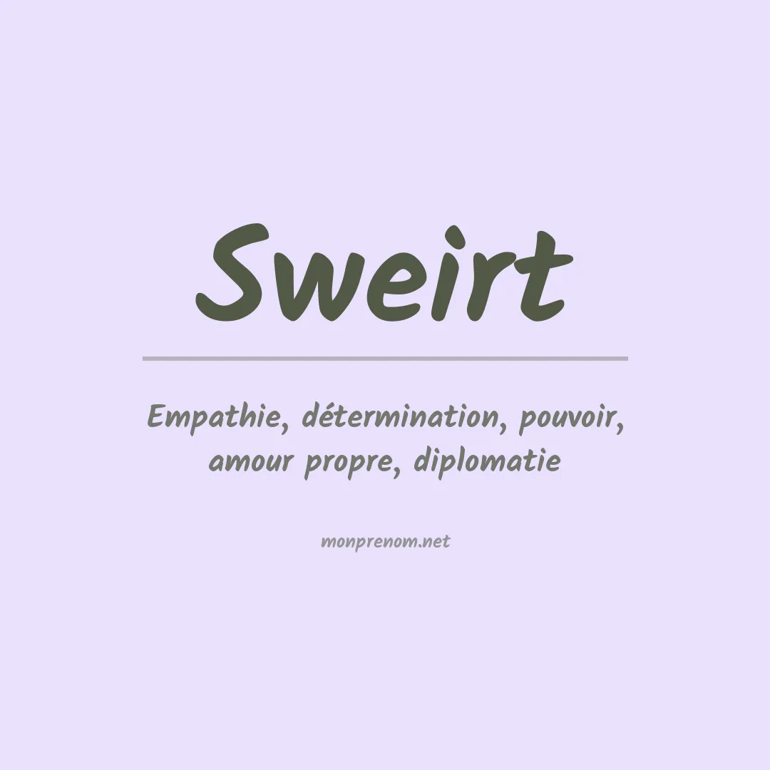 Signification du prénom Sweirt