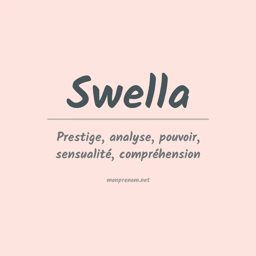 Signification du prénom Swella