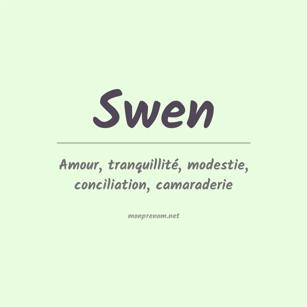 Signification du prénom Swen