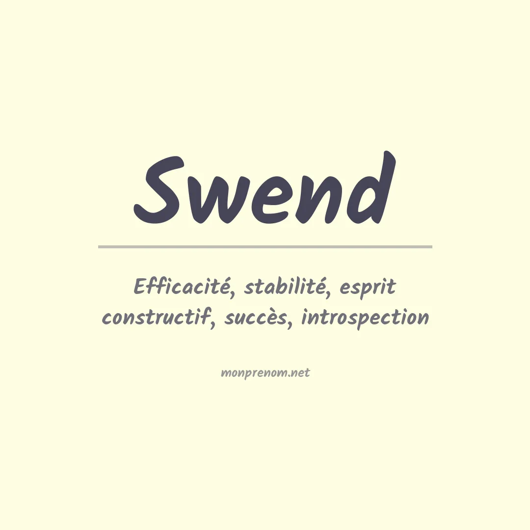 Signification du prénom Swend