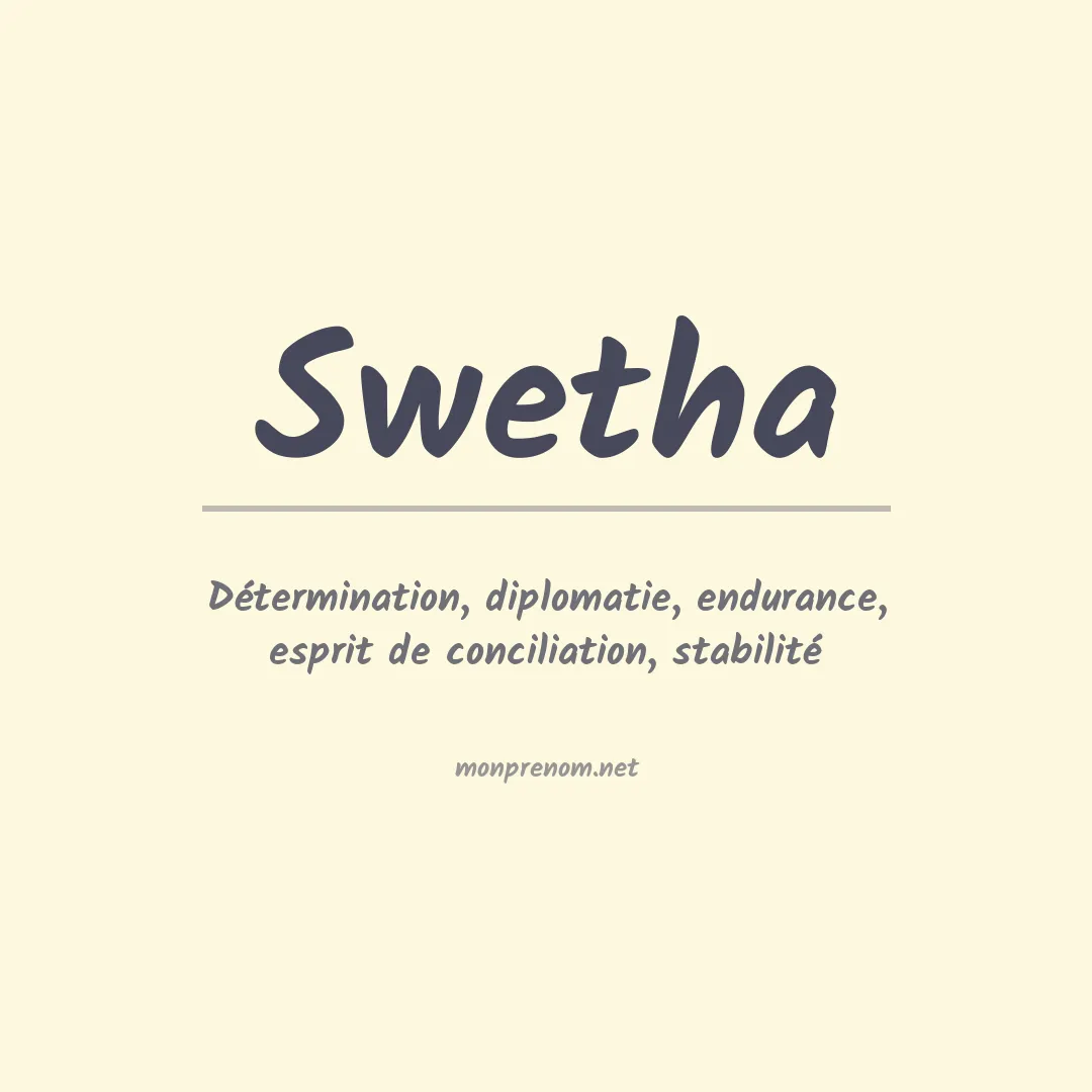 Signification du prénom Swetha