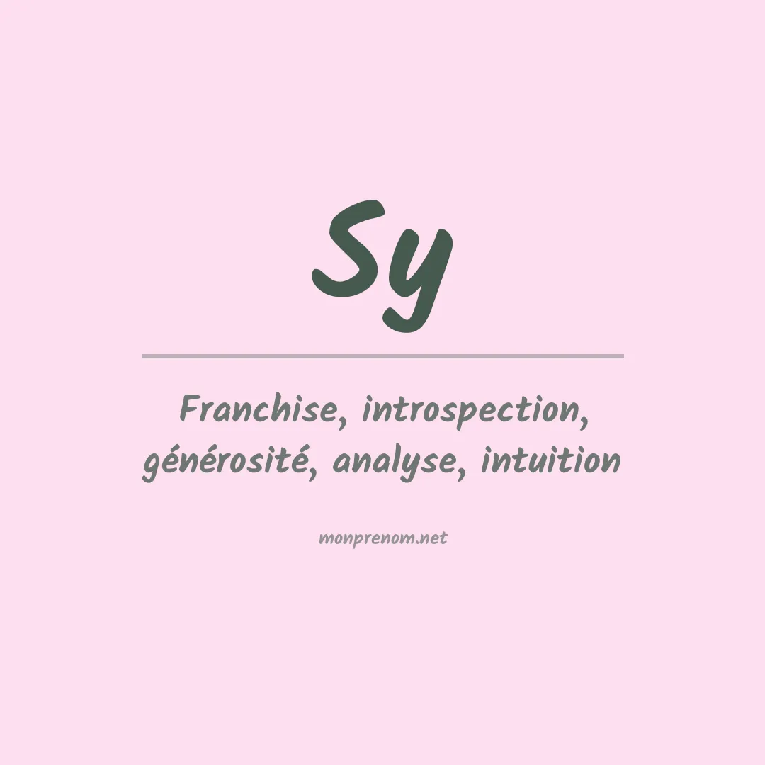 Prénom Sy