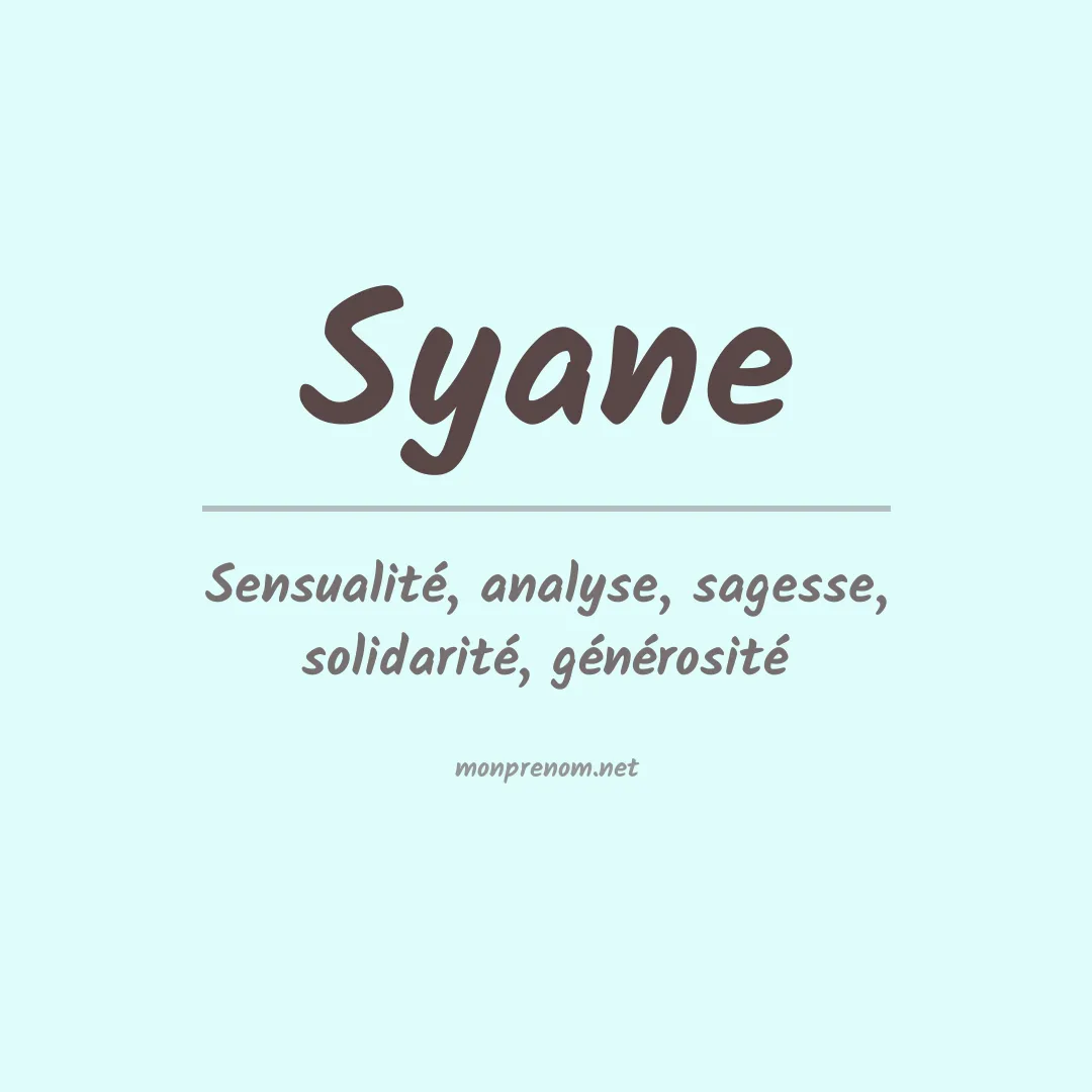 Prénom Syane