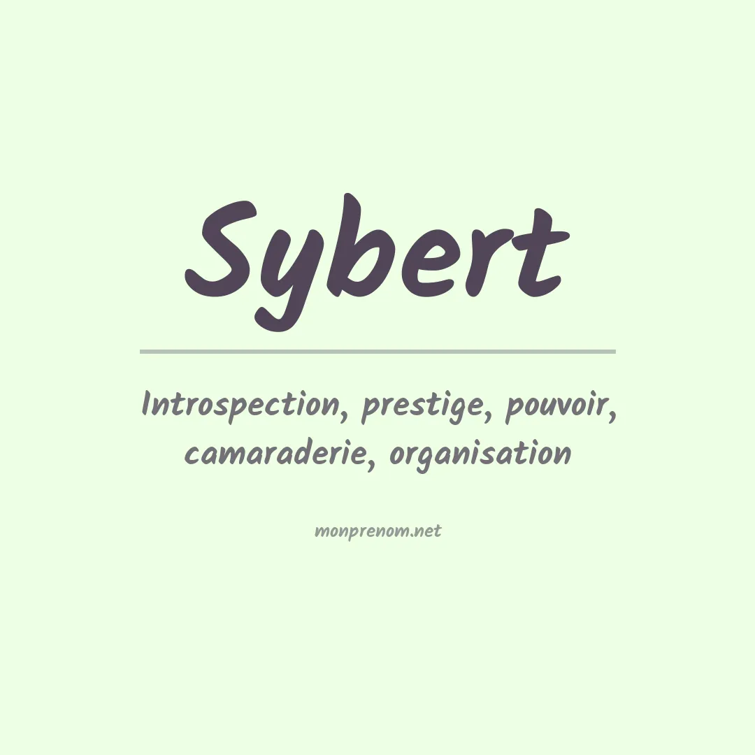 Prénom Sybert
