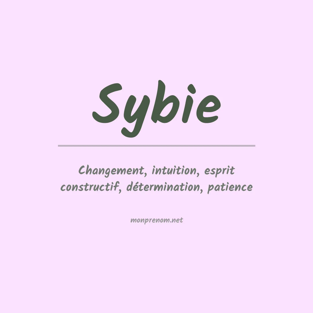 Signification du prénom Sybie