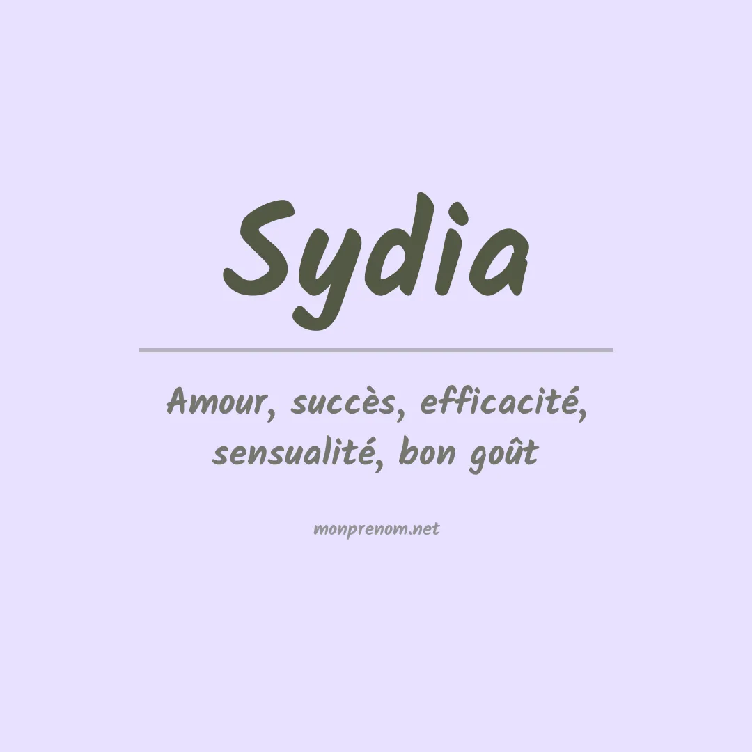 Prénom Sydia