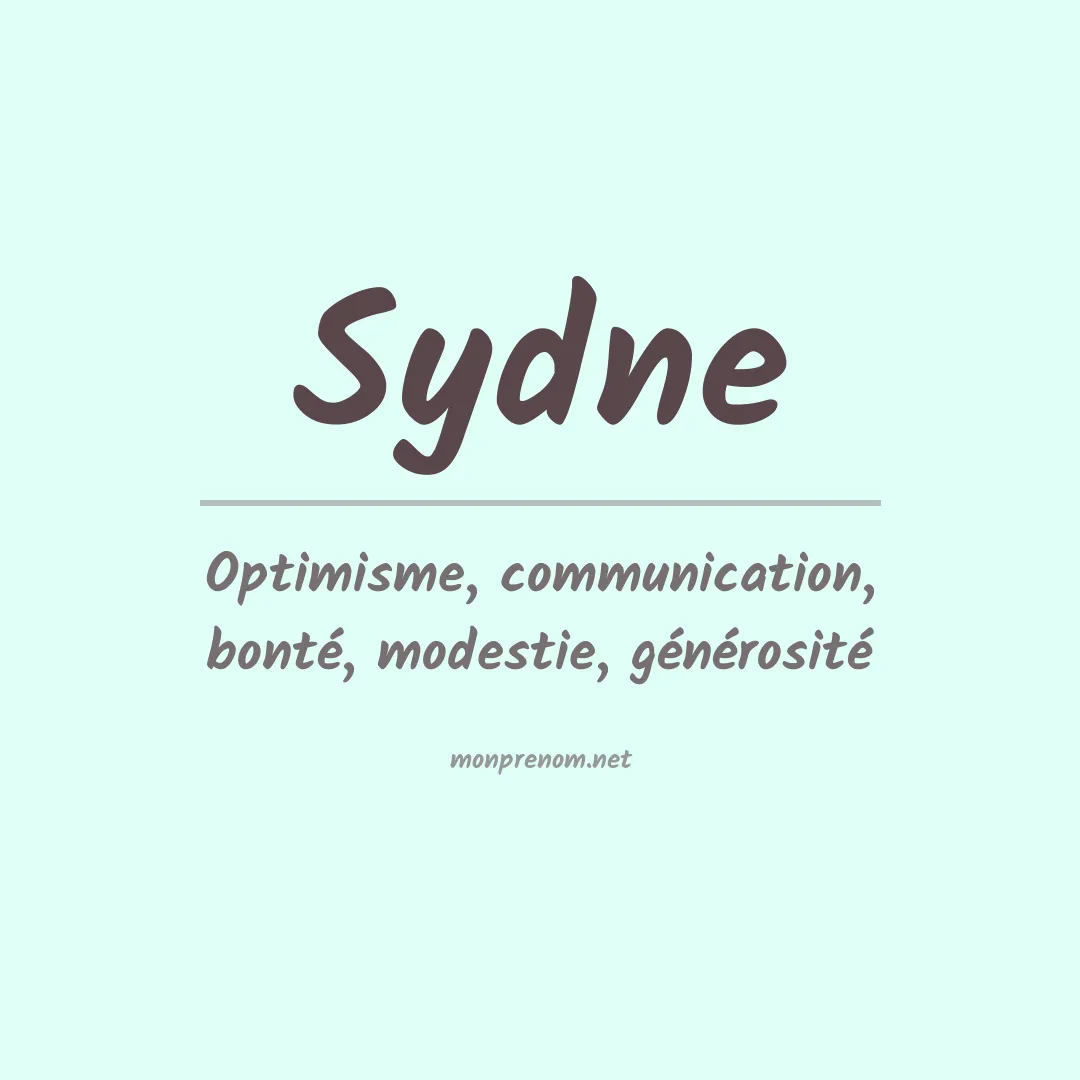 Prénom Sydne