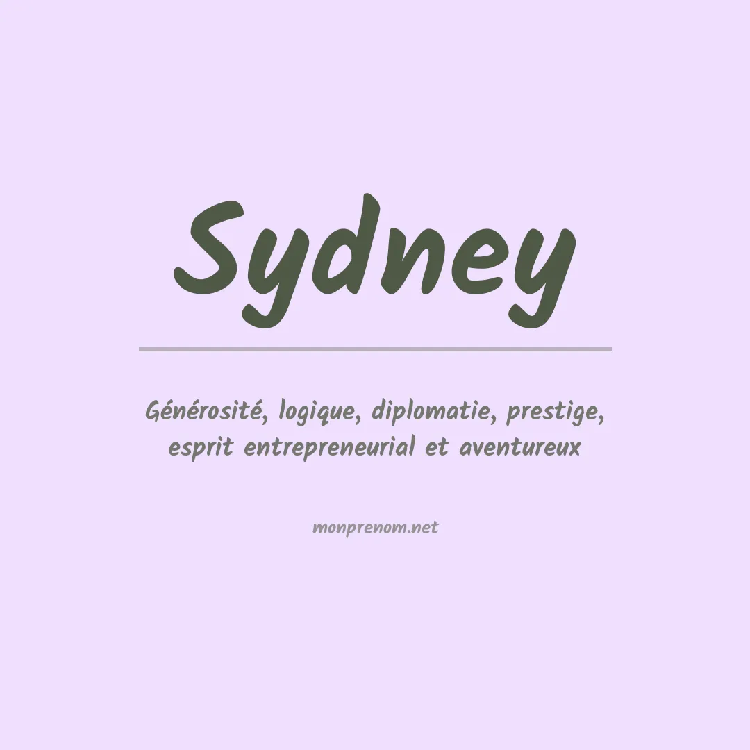 Prénom Sydney