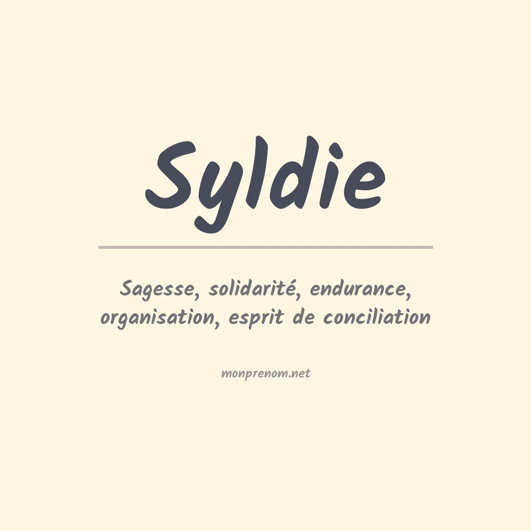 Prénom Syldie