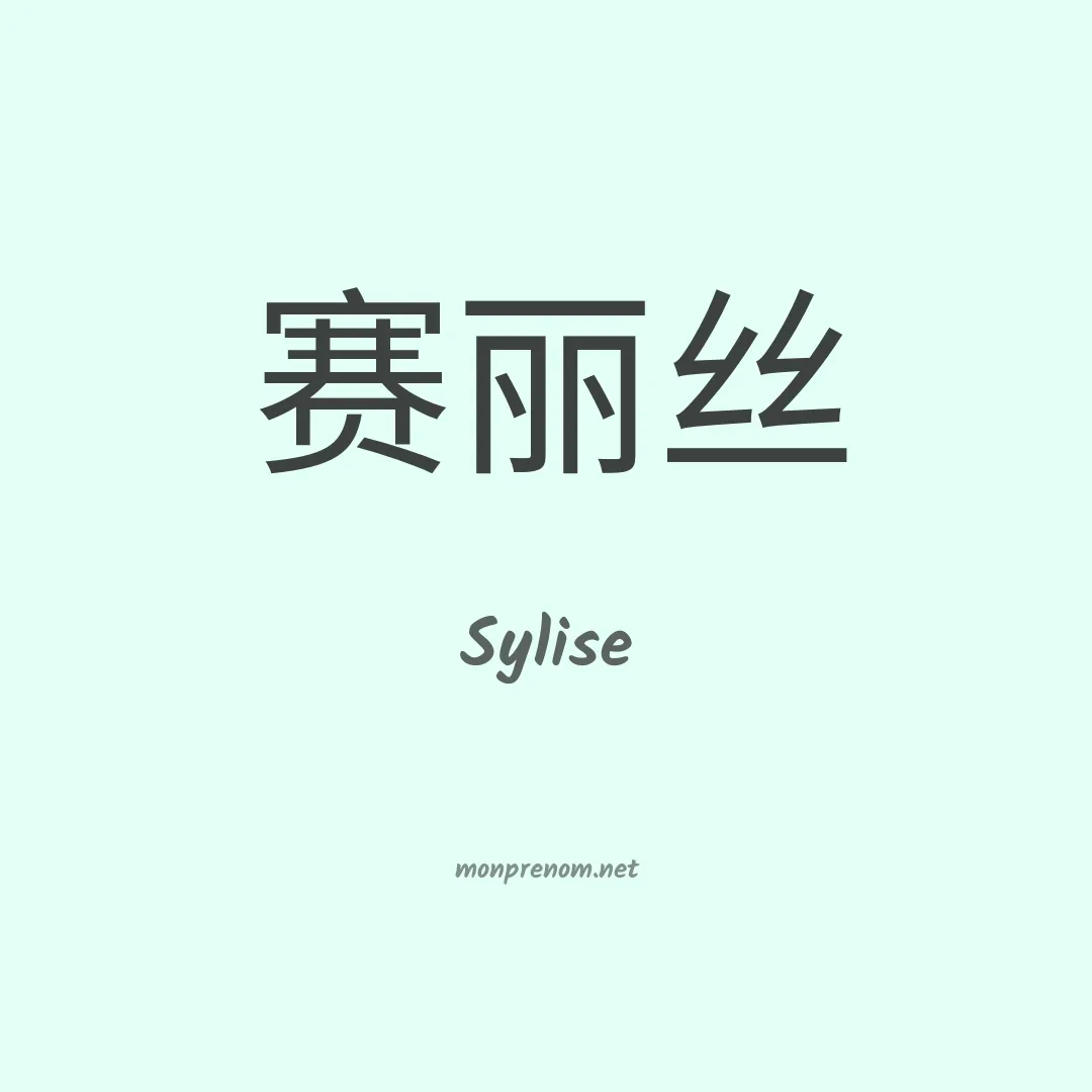 Sylise en chinois
