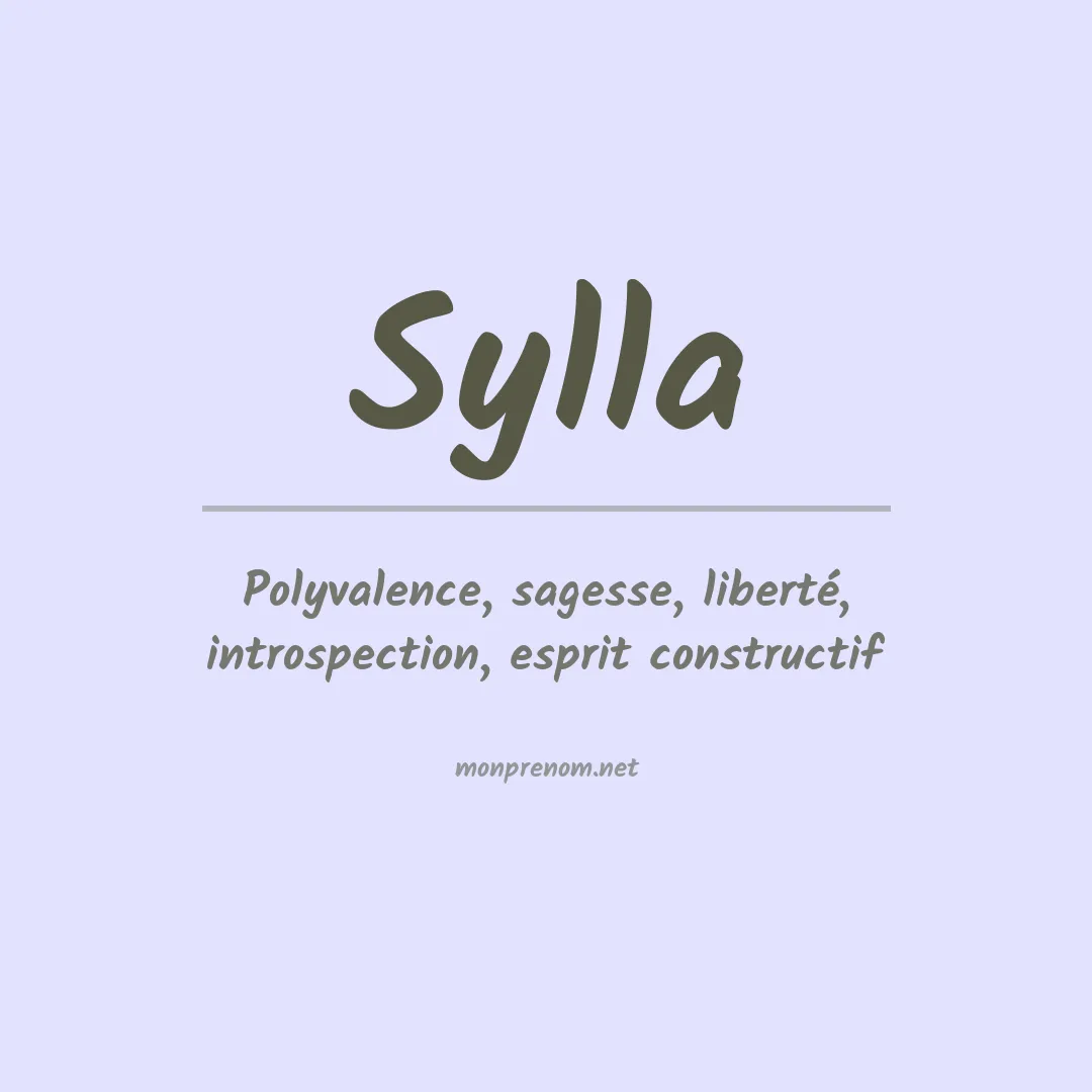 Prénom Sylla