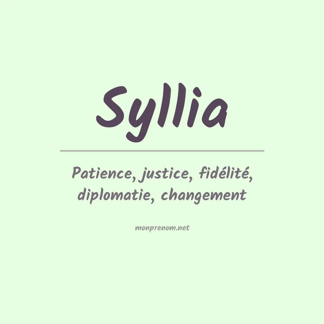 Signification du prénom Syllia