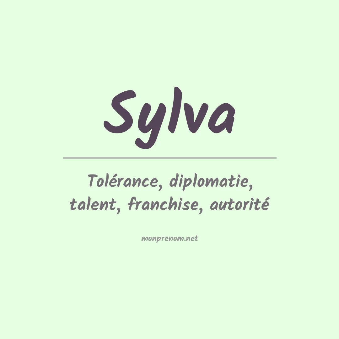 Prénom Sylva