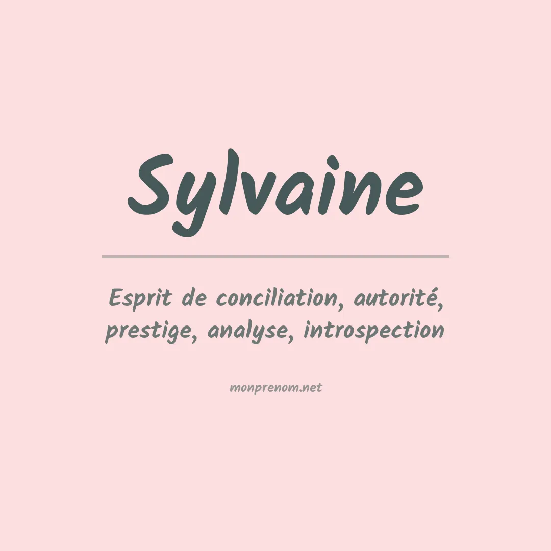 Prénom Sylvaine