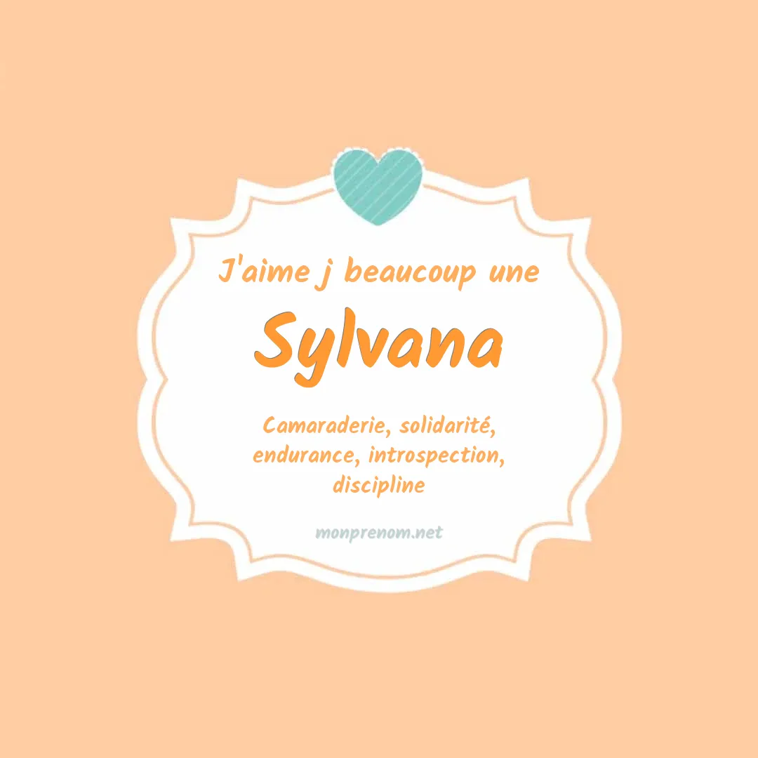 J'aime beaucoup Sylvana