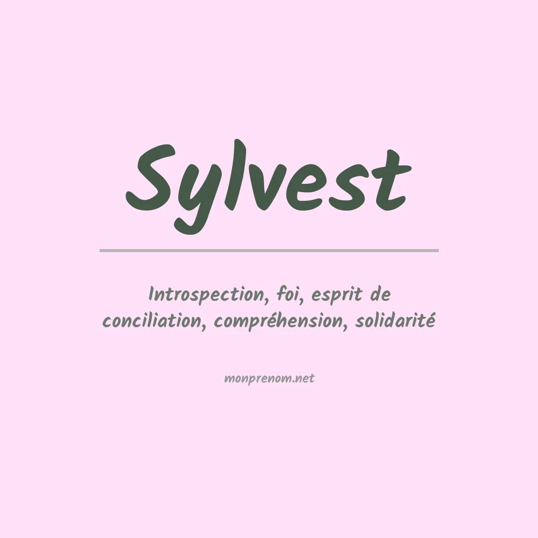 Prénom Sylvest