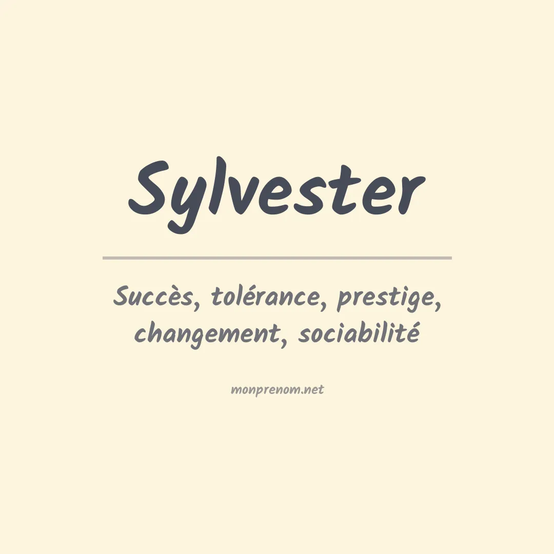 Prénom Sylvester