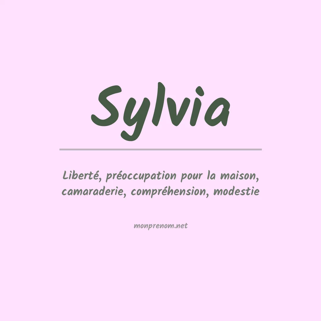 Prénom Sylvia
