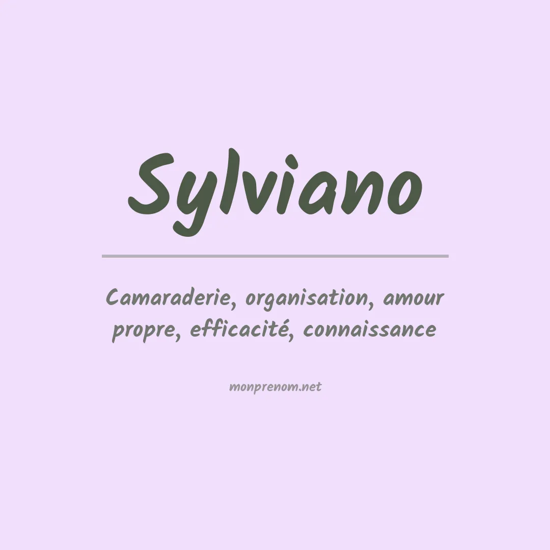 Signification du prénom Sylviano
