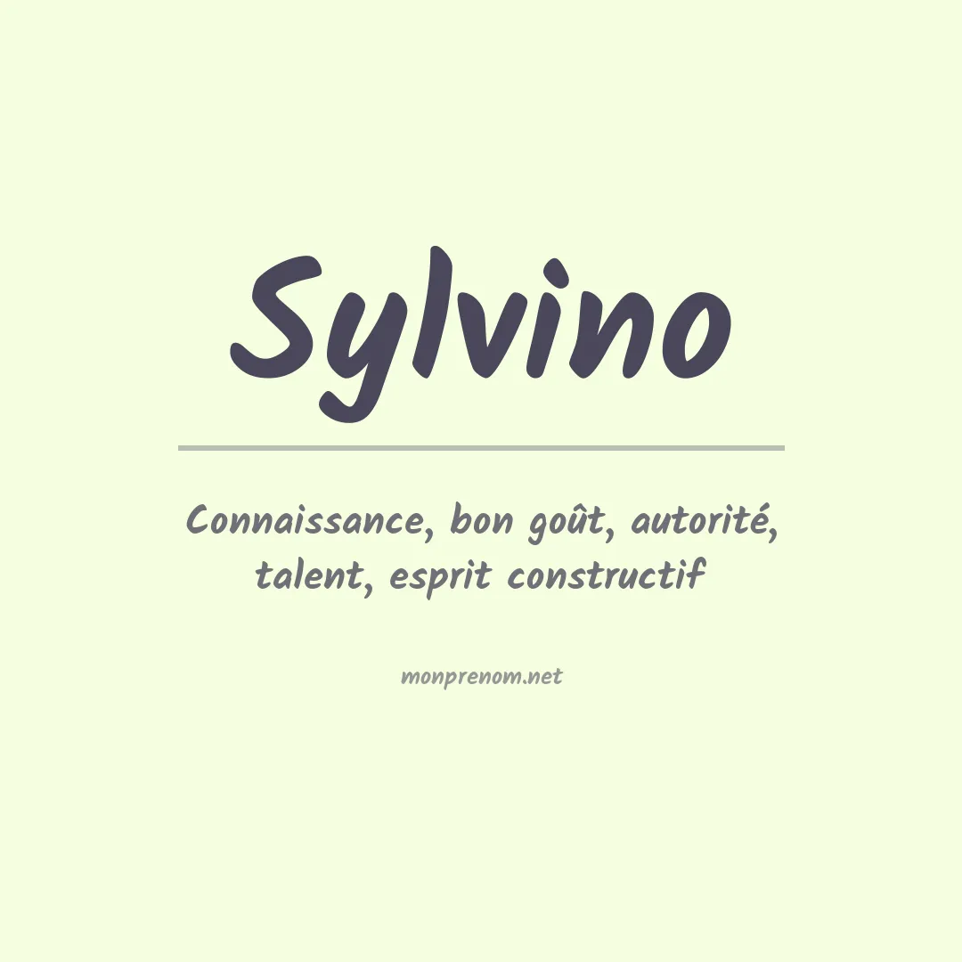 Prénom Sylvino