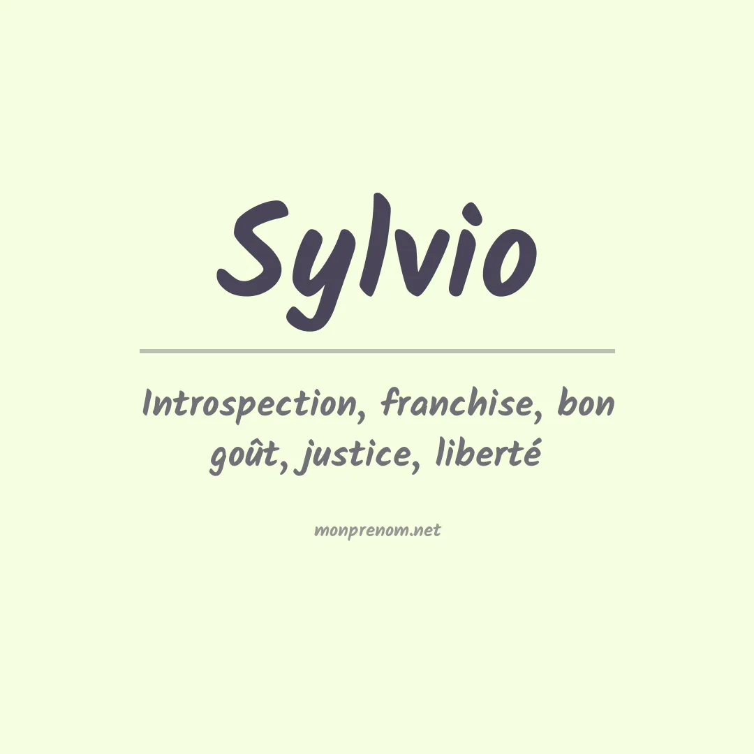 Prénom Sylvio