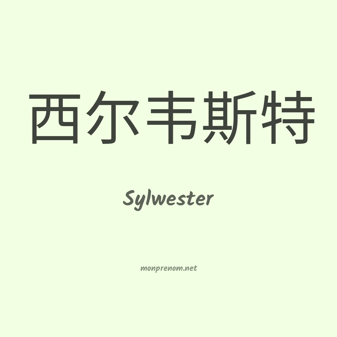 Sylwester en chinois