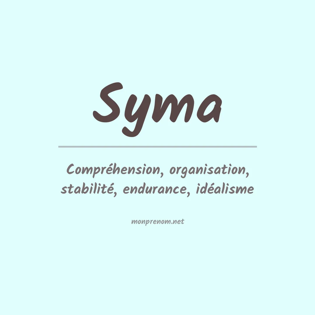 Signification du prénom Syma
