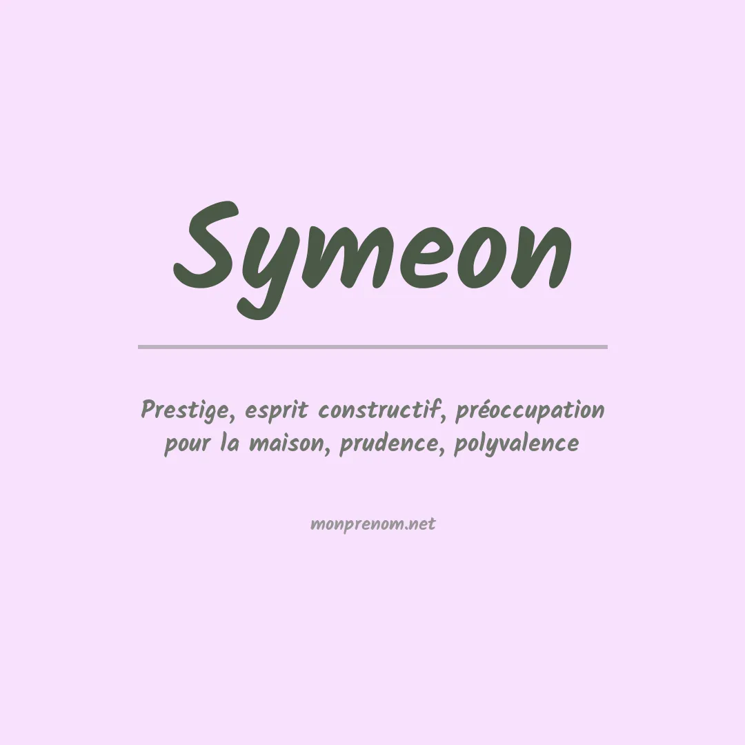 Signification du prénom Symeon