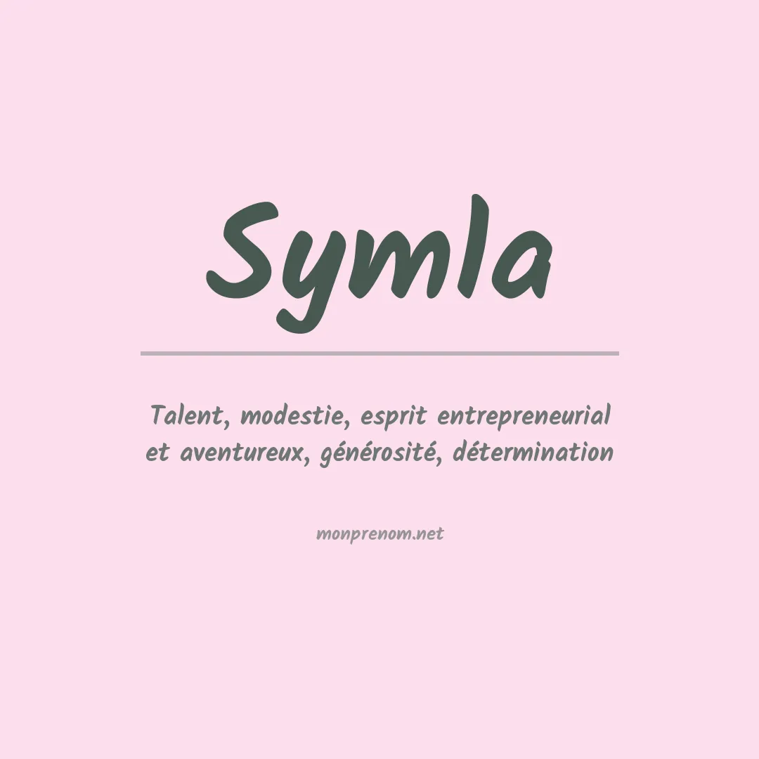 Signification du prénom Symla