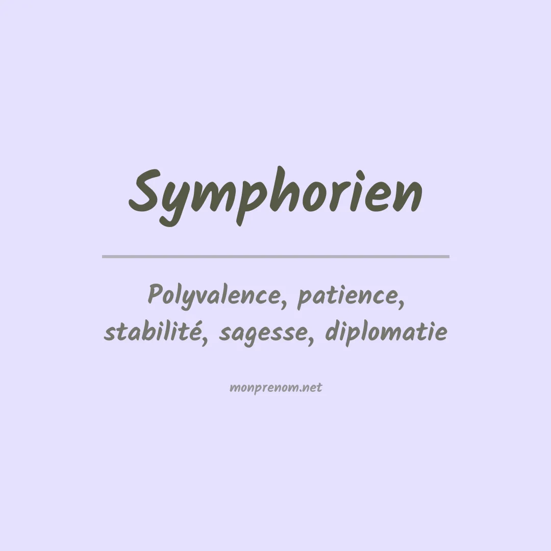 Signification du prénom Symphorien