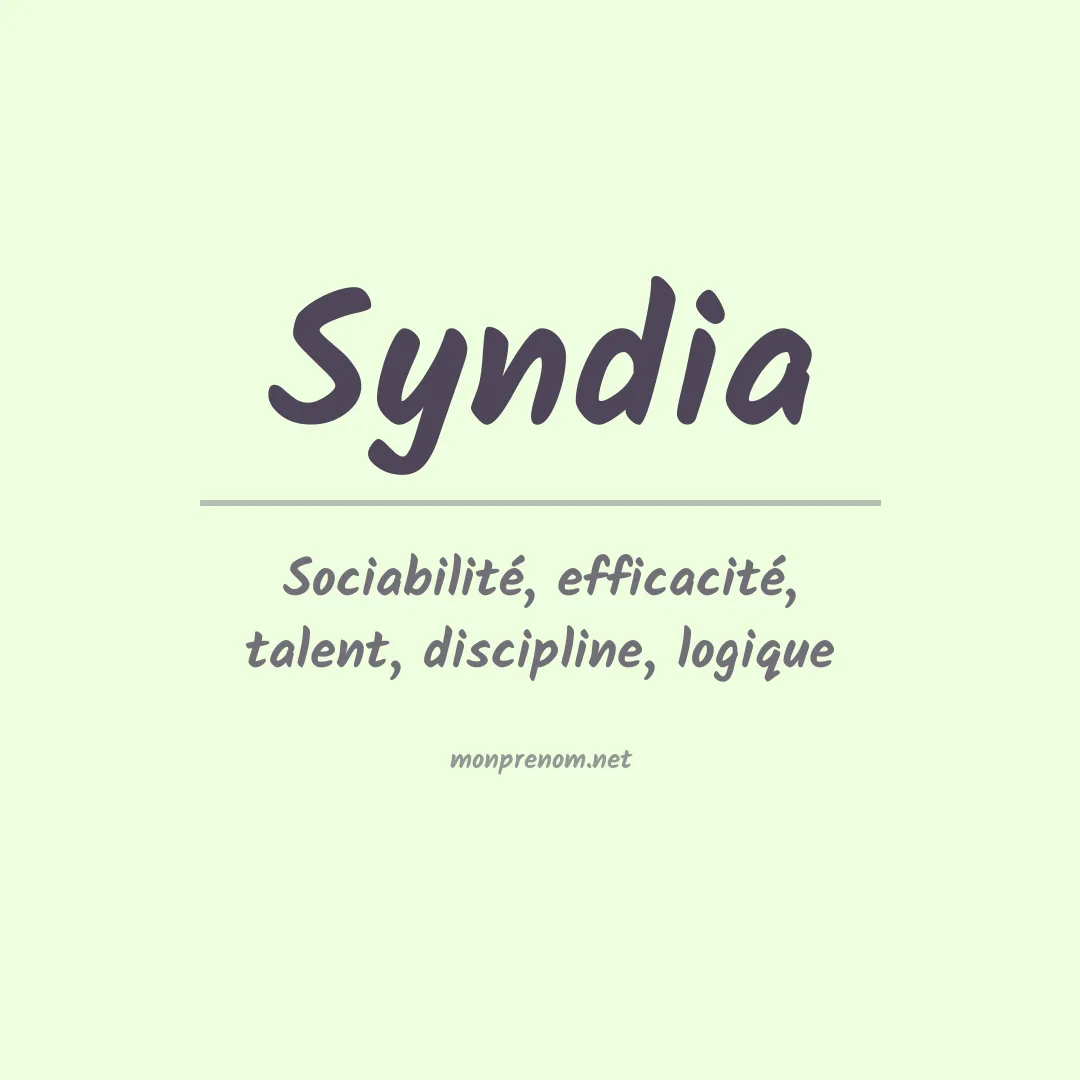 Signification du prénom Syndia