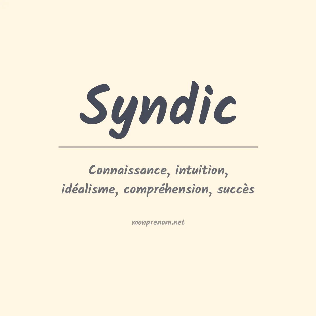 Prénom Syndic
