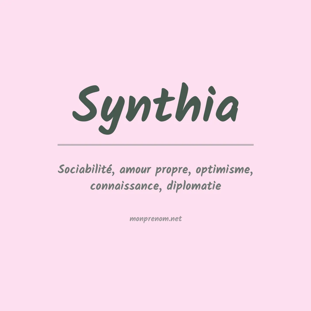 Signification du prénom Synthia