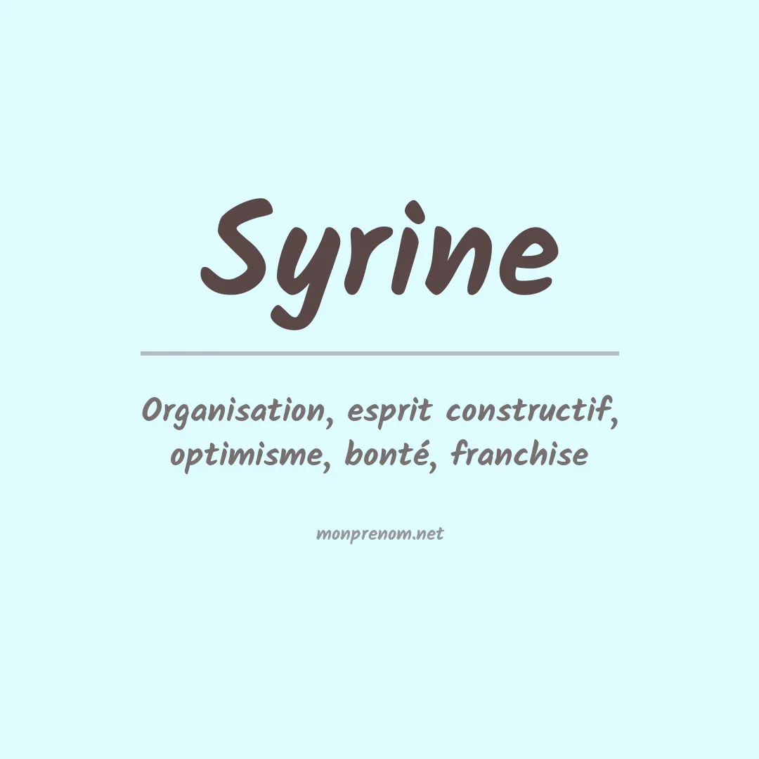 Prénom Syrine