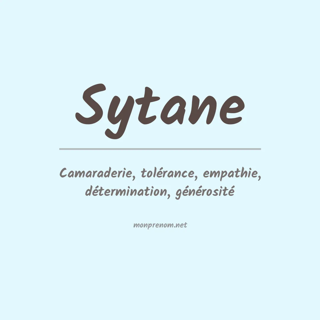 Signification du prénom Sytane