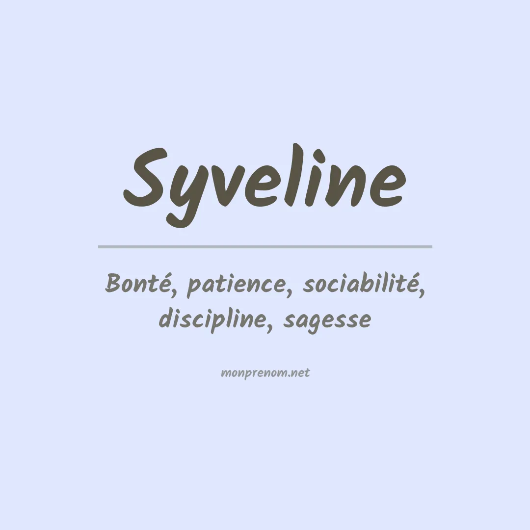 Signification du prénom Syveline